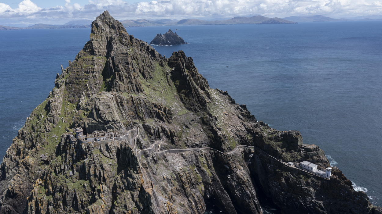 Nineteenth century lighthouse complex marking the transition from monastic occupation to navigational infrastructure.