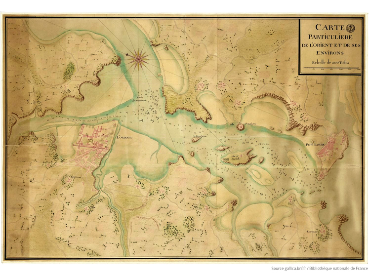 Natural harbour formed by the confluence of the Blavet, Scorff and Ter rivers, creating a protected maritime basin connected to the Atlantic.