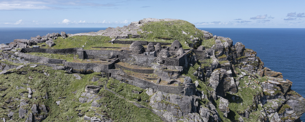 Corbelled stone structures demonstrating durable construction techniques developed for long-term habitation under conditions of extreme exposure.